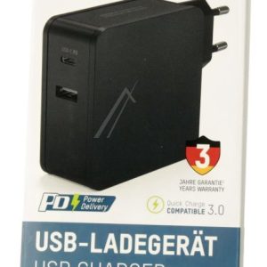 1001-0096 GAN LADEGERÄT 65W 1X USB-C,  1X USB-A,  PD,  QC