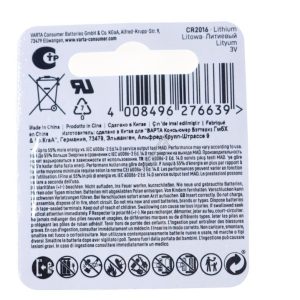 CR2016 6016101401 3,0V 85MAH LITHIUM-KNOPFZELLE 20X1,6MM VARTA ELECTRONICS
