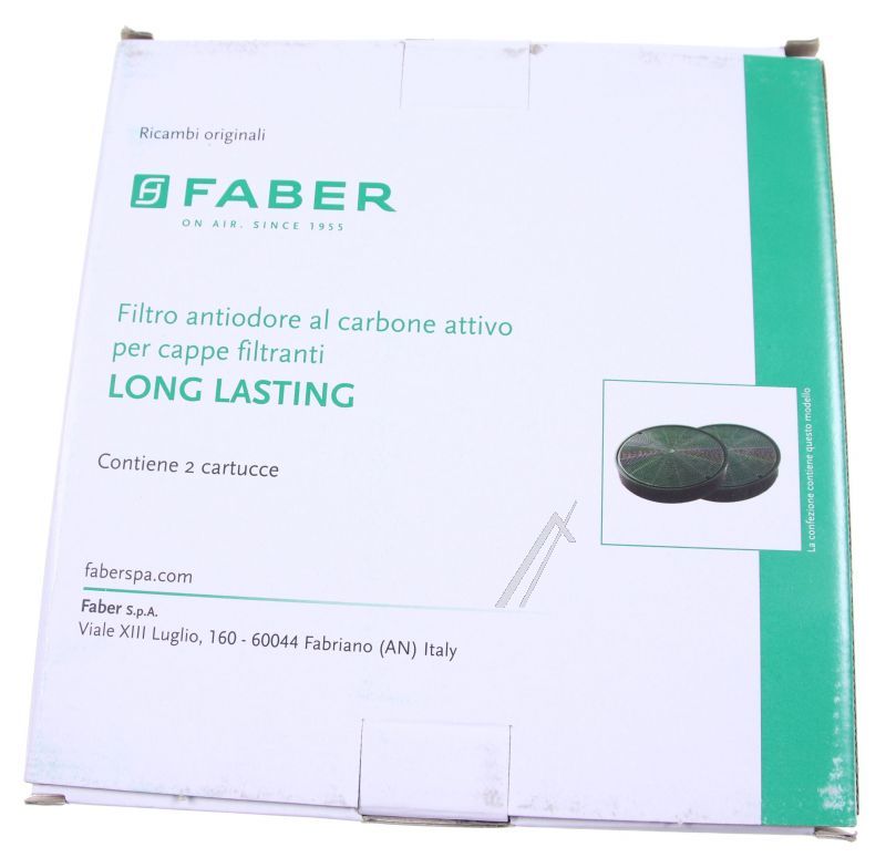 FLL8 112.0185.278 KOHLEFILTER 2 STÜCK LONG LASTING D196 H37 (FILTER1LL)FB