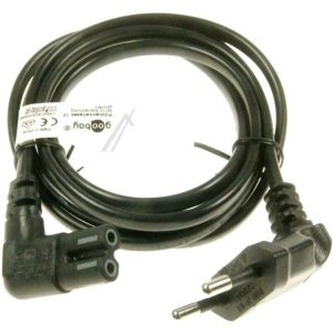 EURO-NETZKABEL,  GEWINKELT,  SCHWARZ 1,5M
